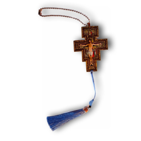 Přívěsek do auta s ikonou Krista v křížovém tvaru
