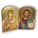 Diptych Panny Marie s Ježíškem a Krista Pantokratora