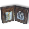 Diptych – Ortodoxní tradiční amulet se Zvěstováním (4 × 5 cm)