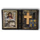 Ikonový diptych 12 x 7 cm s křížkem a filaktonem