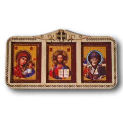 Dřevěná nalepovací ikonka  (10 × 5,5 cm)