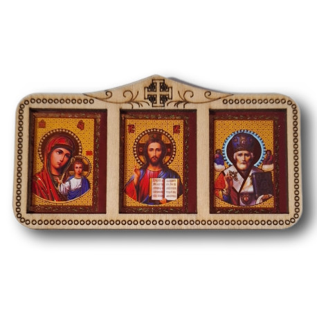 Dřevěná nalepovací ikonka do auta (10 × 5,5 cm)