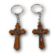 Dřevěná klíčenka s křížem a medailí sv. Benedikta – 11,5 cm