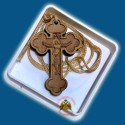Řecký gravírovaný dřevěný kříž na krk C