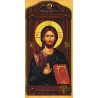 Byzantská ikona s Kristem a andělem na vrchu