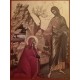 Maria Magdaléna se vzkříšeným Kristem (krétská ikona)