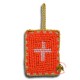 Křesťanský filakton s křížovými korálky (červený)