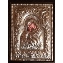 Kovová ikona Panny Marie - Glykofilousa (Sladce milující)