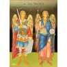 Vyrobeno v Řecku
Rozměr: 20x27 cm
Na dřevěném podkladě
S ouškem na pověšení
Pozlacený podklad
Na ikoně jsou dva archandělé, Michael a Gabriel, ochránci věřících. 