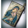 Peněženka s byzantskou ikonou Bohorodice a Krista A